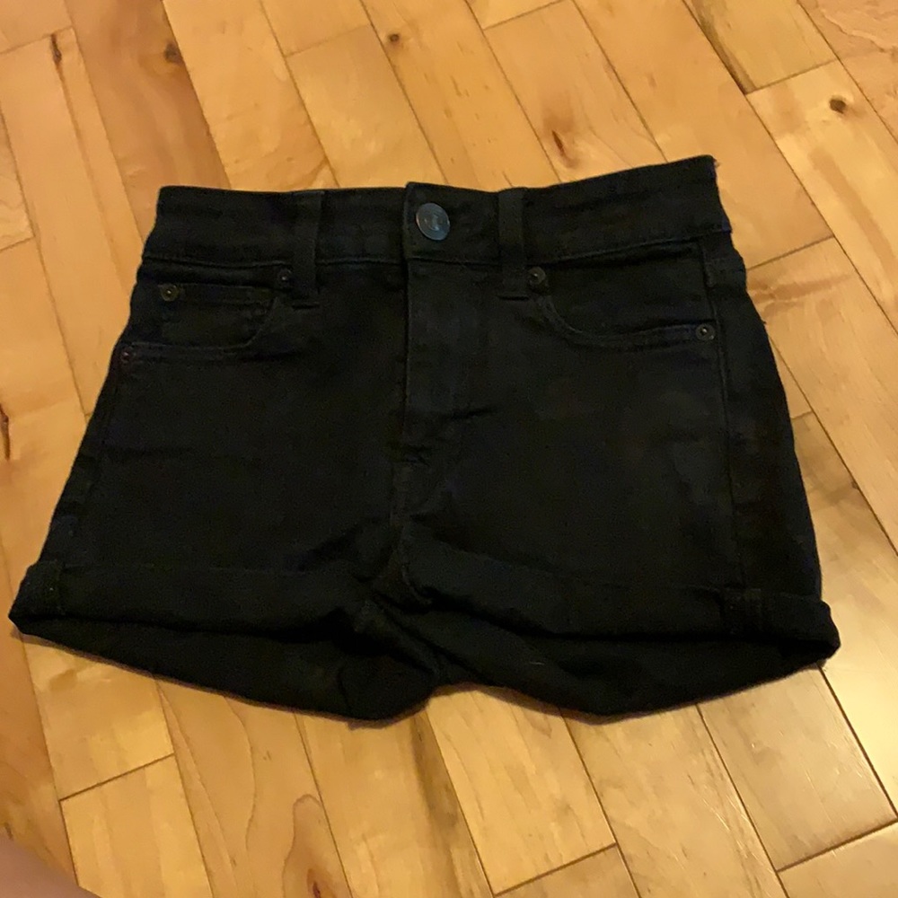 American Eagle Hi Rise Shortie Denim Shorts